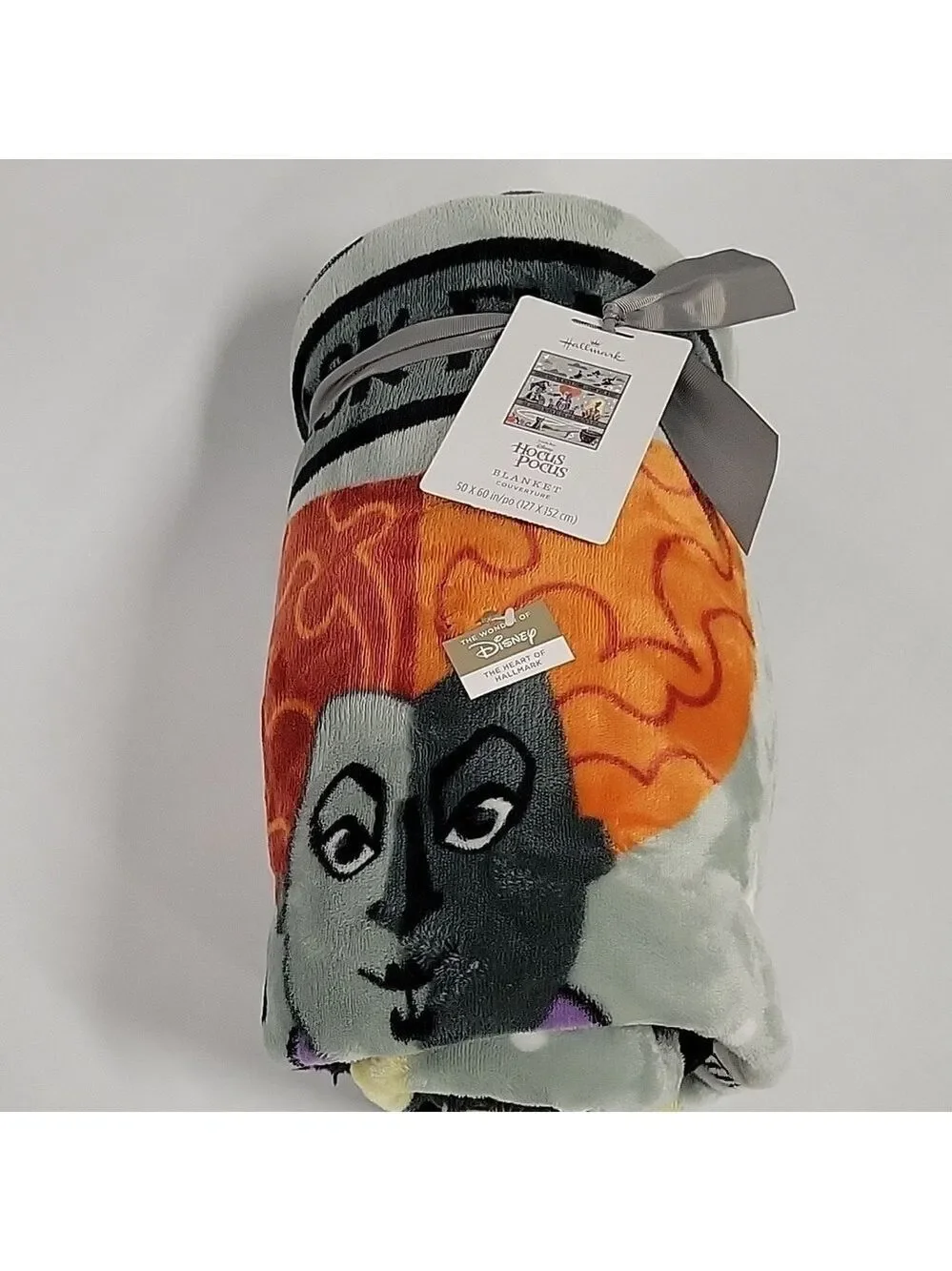 NWT Disney Hocus Pocus Black Flame Candle Blanket, 50x60
